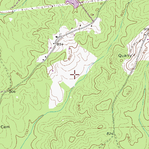 Topographic Map of McIntosh Field, GA
