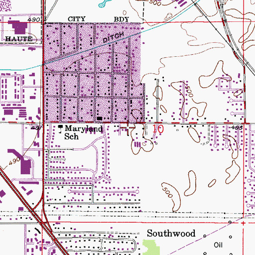 Topographic Map of Honey Creek Department of Fire and Rescue Station 2, IN