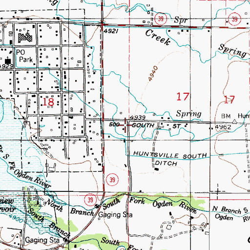 Topographic Map of Weber Fire District Station 65, UT
