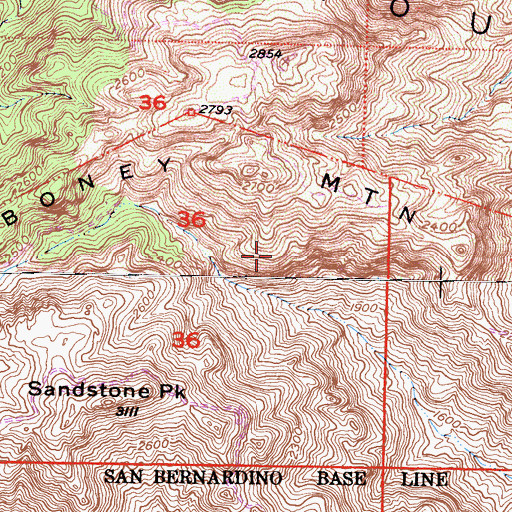 Topographic Map of Echo Cliffs, CA