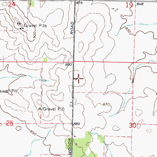 Topographic Map of Gray Farms, IL