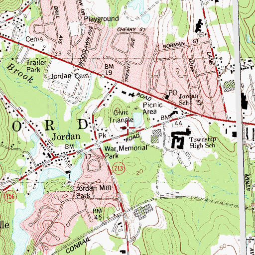 Topographic Map of Waterford, CT