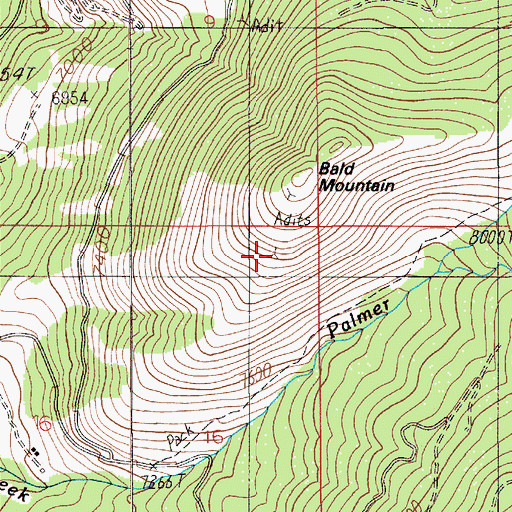Topographic Map of Jardine Census Designated Place, MT