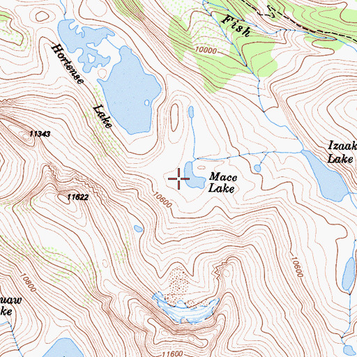 Topographic Map of Mace Lake, CA
