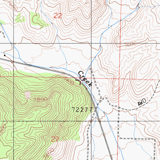 Topographic Map of Mack Canyon, CA