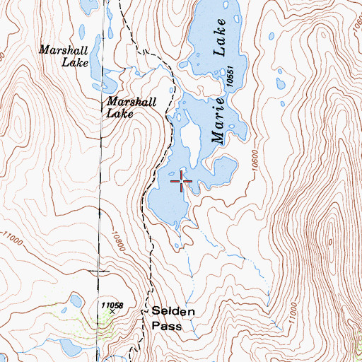 Topographic Map of Marie Lake, CA
