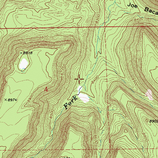 Topographic Map of Bill Riley Creek, AZ