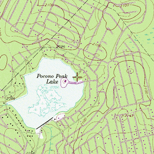 Topographic Map of Pocono Springs Census Designated Place, PA
