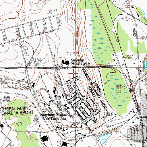 Topographic Map of Skyway Education Learning Center, ME