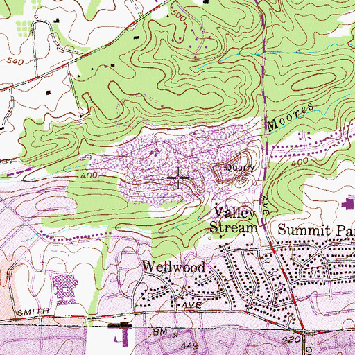 Topographic Map of Greenspring Quarry, MD