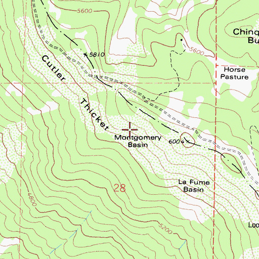 Topographic Map of Montgomery Basin, CA