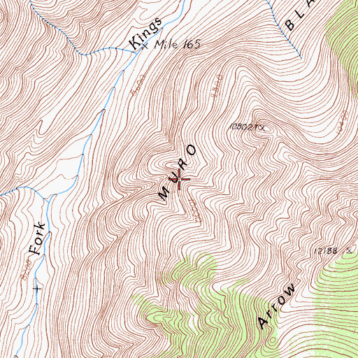 Topographic Map of Muro Blanco, CA