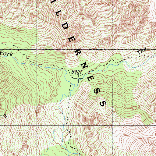 Topographic Map of North Fork Buckeye Creek, CA