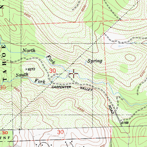 Topographic Map of North Fork Prosser Creek, CA
