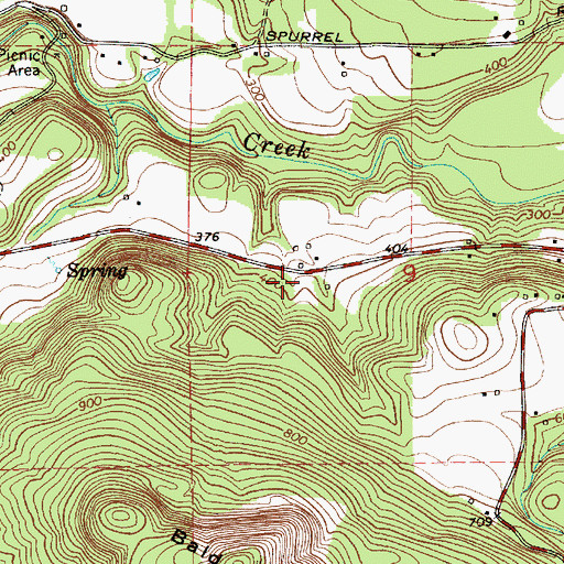 Topographic Map of Clark County Fire District 10 Station 104, WA