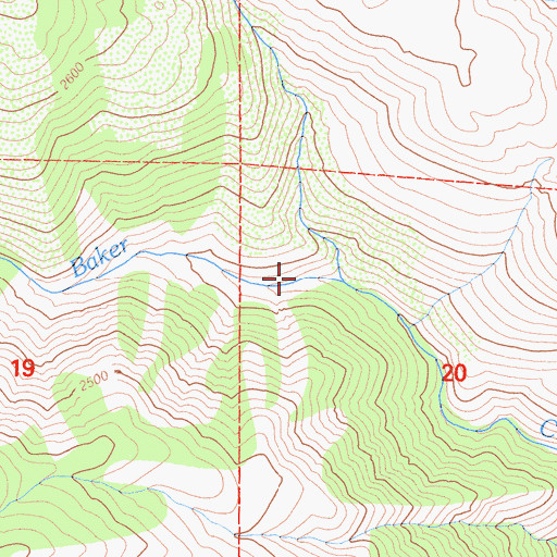 Topographic Map of Onion Creek, CA