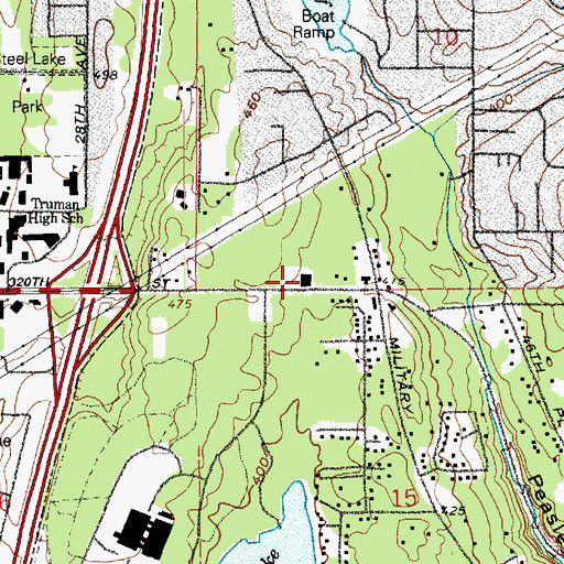 Topographic Map of King County Medic One, WA