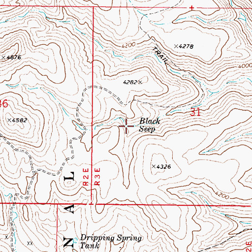 Topographic Map of Black Seep, AZ