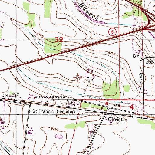 Topographic Map of Rieben Airport, OR