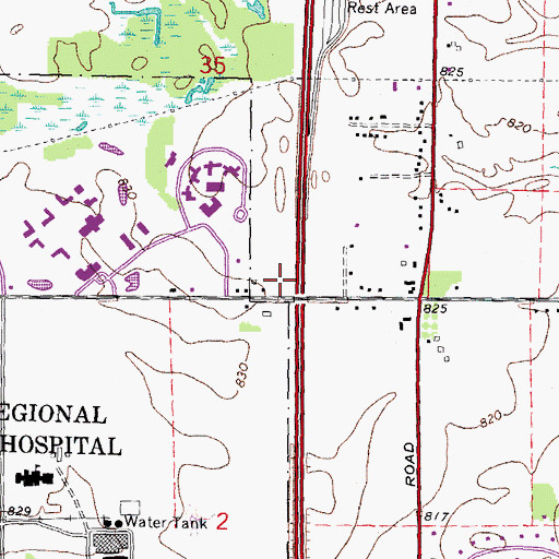 Topographic Map of Crittenden Cemetery, MI