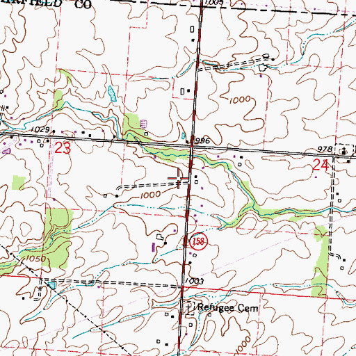 Topographic Map of Dolder's Nursery, OH