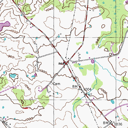 Topographic Map of District 7 North End Fire and Rescue, TN