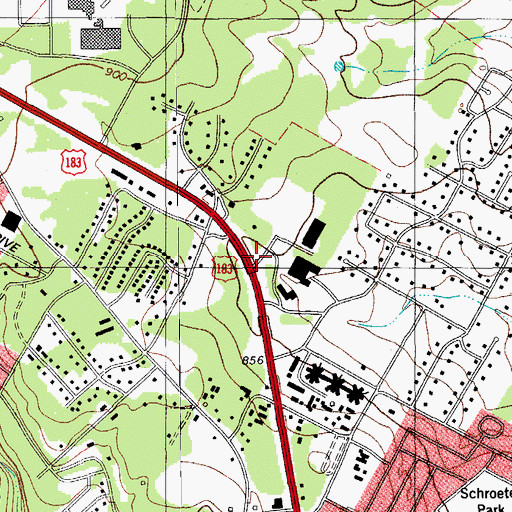Topographic Map of 3M Austin Plant Emergency Response Team, TX