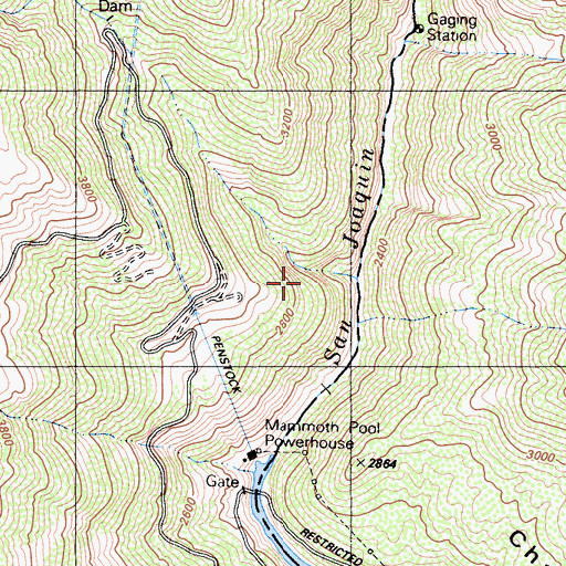 Topographic Map of Ross Creek, CA