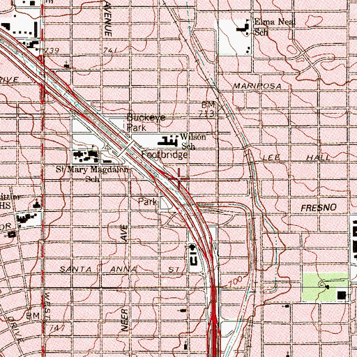 Topographic Map of American Metropolitan Ambulance Company, TX
