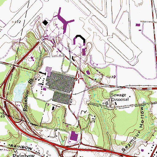 Topographic Map of UTC Aerospace Systems Emergency Services Fire Department, CT