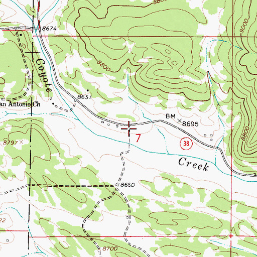 Topographic Map of Moreno Valley Fire Department Black Lake Station, NM