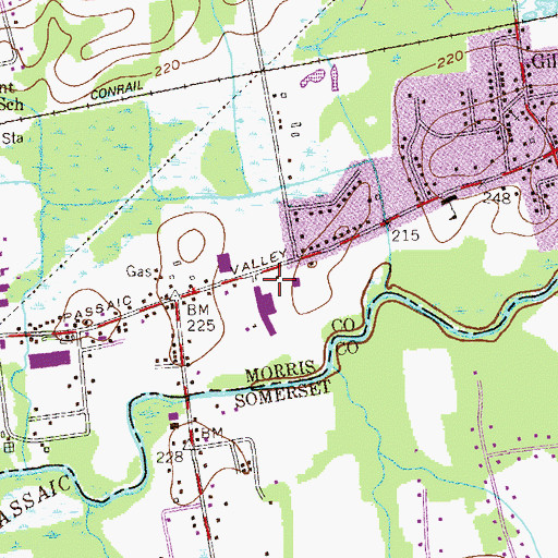 Topographic Map of Long Hill First Aid Squad, NJ