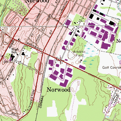Topographic Map of Norwood Emergency Medical Services, NJ