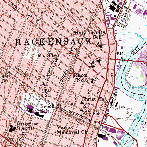 Topographic Map of Access Ambulance, NJ