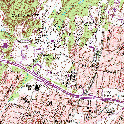 Topographic Map of Midstate Medical Center, CT