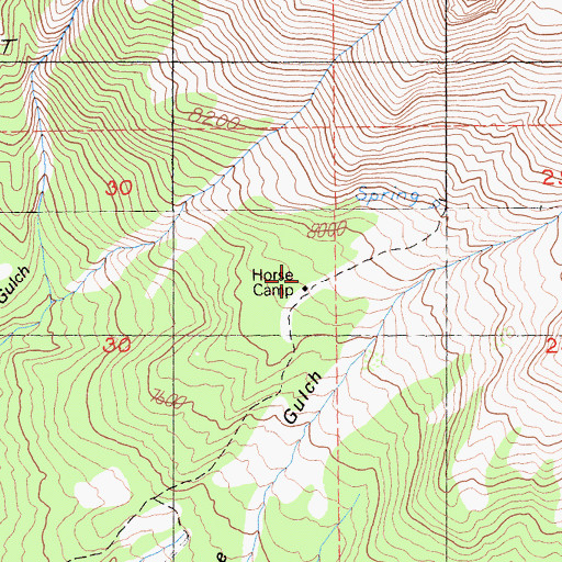 Topographic Map of Shasta Alpine Lodge, CA
