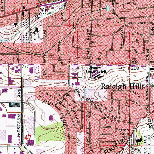 Topographic Map of Valley Ice Arena, OR