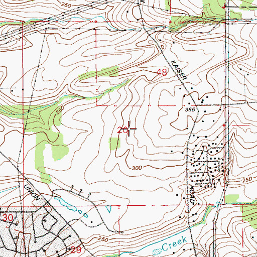 Topographic Map of Cedar Mill Community Library at Bethany, OR