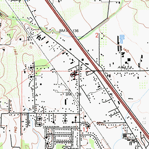 Topographic Map of Bells Ambulance Service Windsor, CA