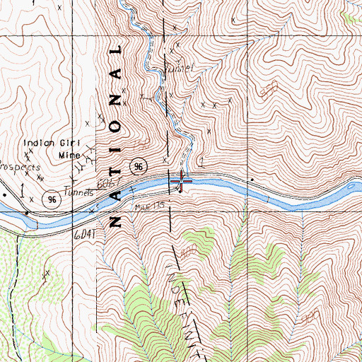 Topographic Map of Ash Creek, CA