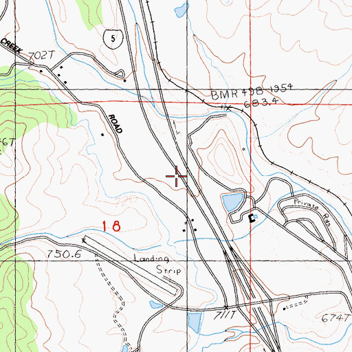 Topographic Map of Alden Historical Marker, CA
