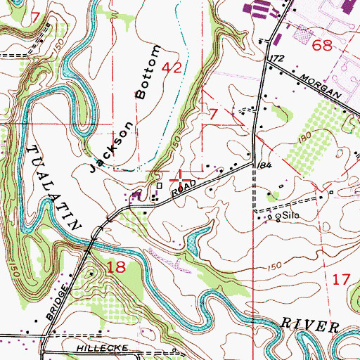 Topographic Map of Rainyway Farms, OR