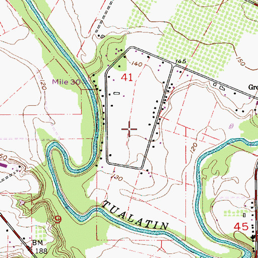 Topographic Map of Chehalem Mountain Nursery, OR