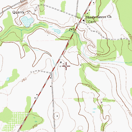 Topographic Map of Griffith Farm, GA