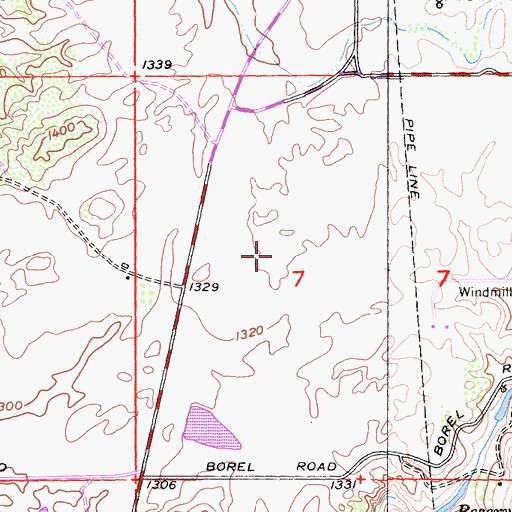 Topographic Map of French Valley Fire Station #83, CA