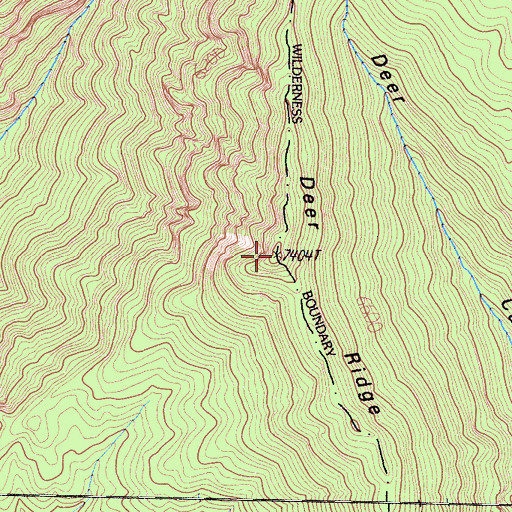 Topographic Map of Deer Ridge, CA