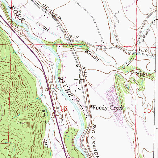 Topographic Map of Aspen Fire Protection District Substation, CO