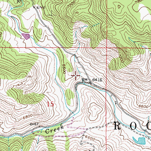 Topographic Map of Rist Canyon Volunteer Fire Department Station 5 Buckhorn, CO