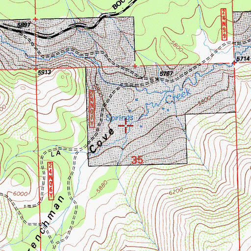 Topographic Map of Frenchman Cove, CA