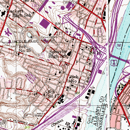 Topographic Map of Union Missionary Baptist Church, NY